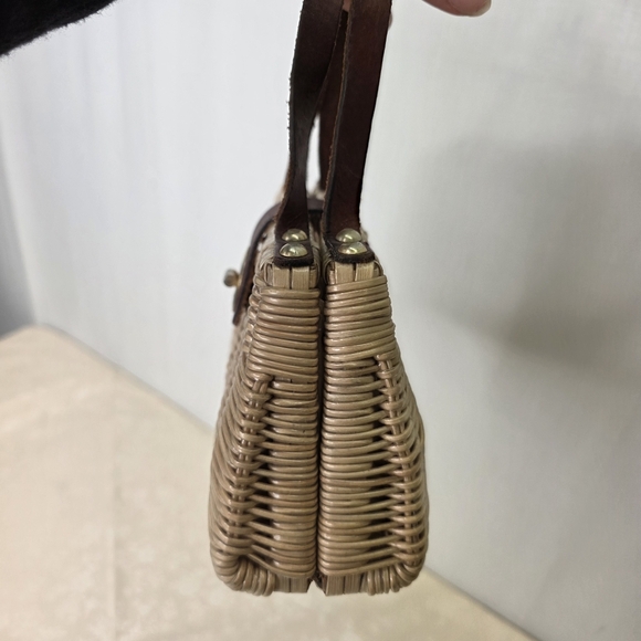 Vtg 1960s Wicker Box Purse Top Handle MCM Handmade Hong Kong – PROJECT BAG - Picture 2 of 11